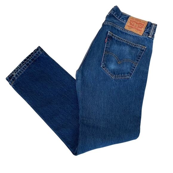 Levi's 505 Straight Fit Blue Jeans Size 32x32 - Picture 1 of 5